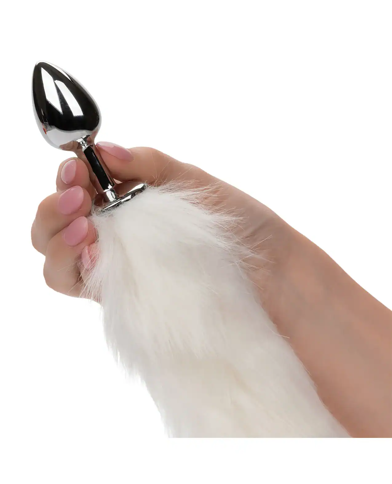 Running Wild White Tail Metallic Anal Probe - Image 2