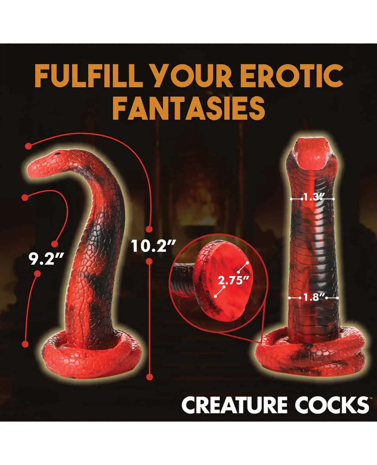 Creature Cocks King Cobra Silicone Dildo - Image 4