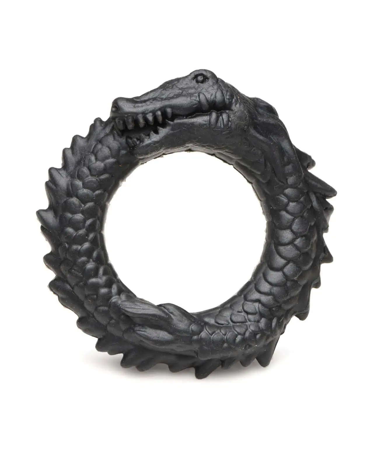 Creature Cocks Caiman Silicone Cock Ring - Black - Image 2