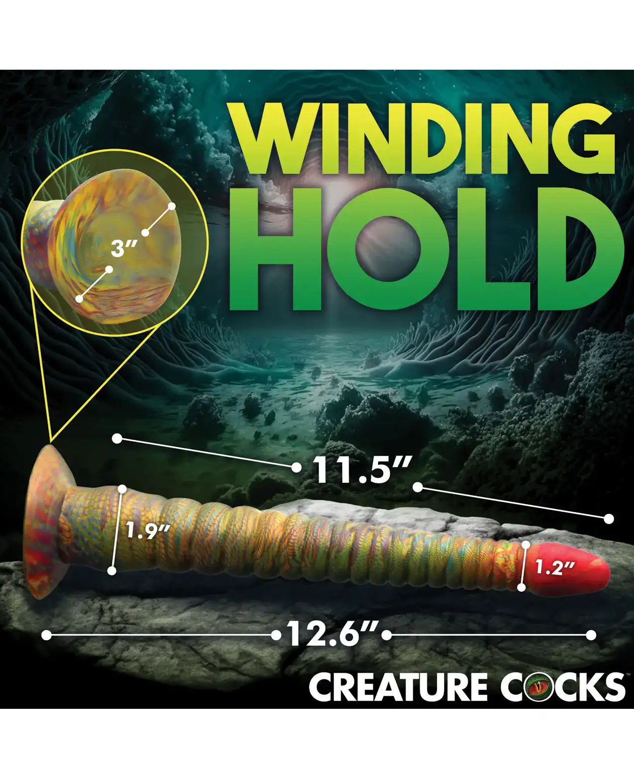 Creature Cocks Tentacle Dick Silicone Dildo - Multi Color - Image 4