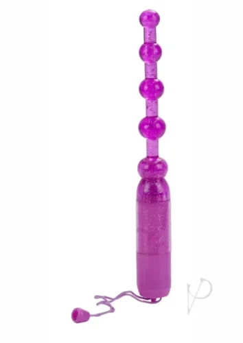 vibrating pleasure beads-waterproof purple
