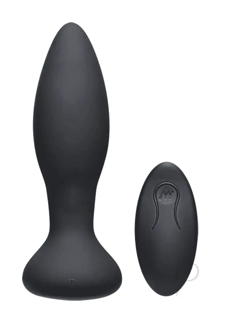 A Play Rimmer Experienced Rechargeable Silicone Anal Plug w/Remote – Black