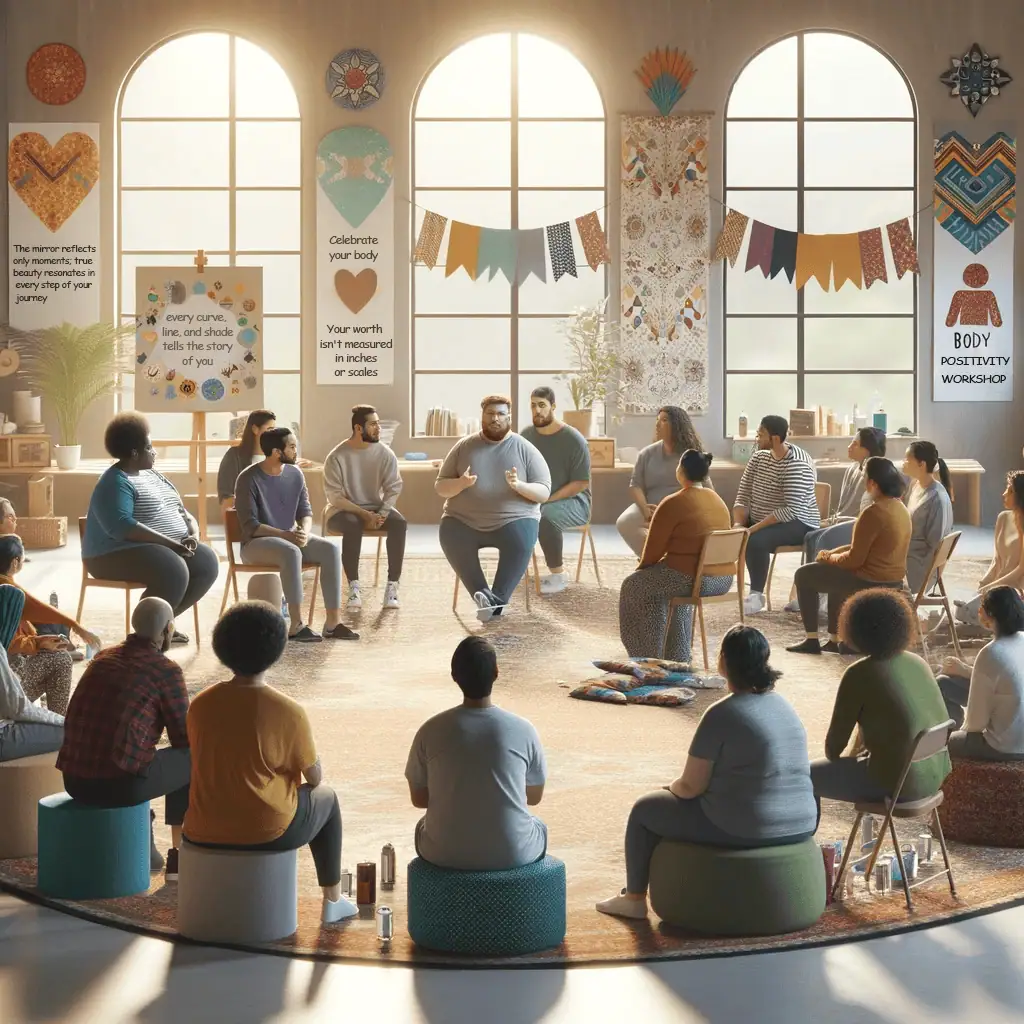 People participating in a body positivity workshop