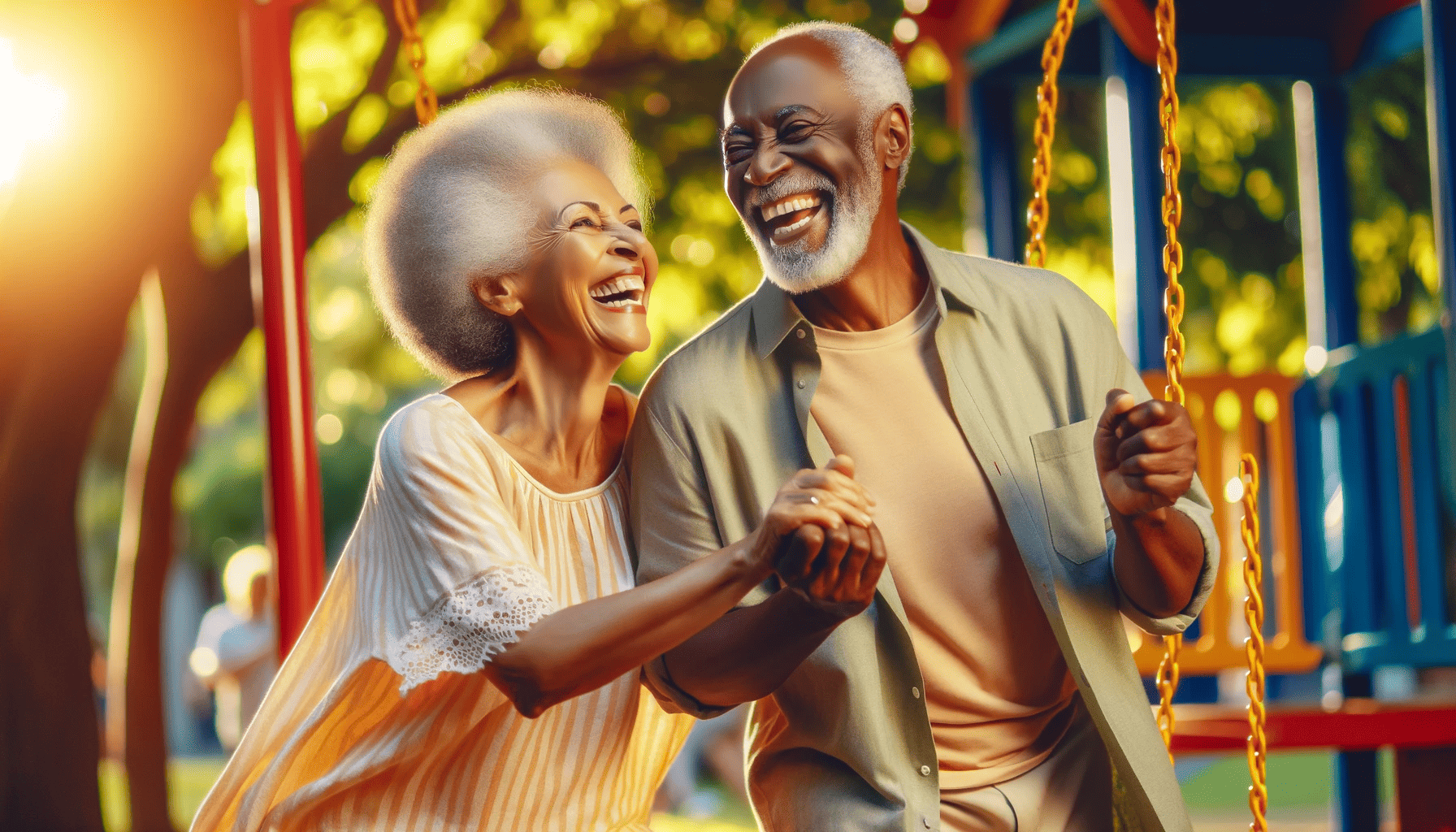 A couple having fun together