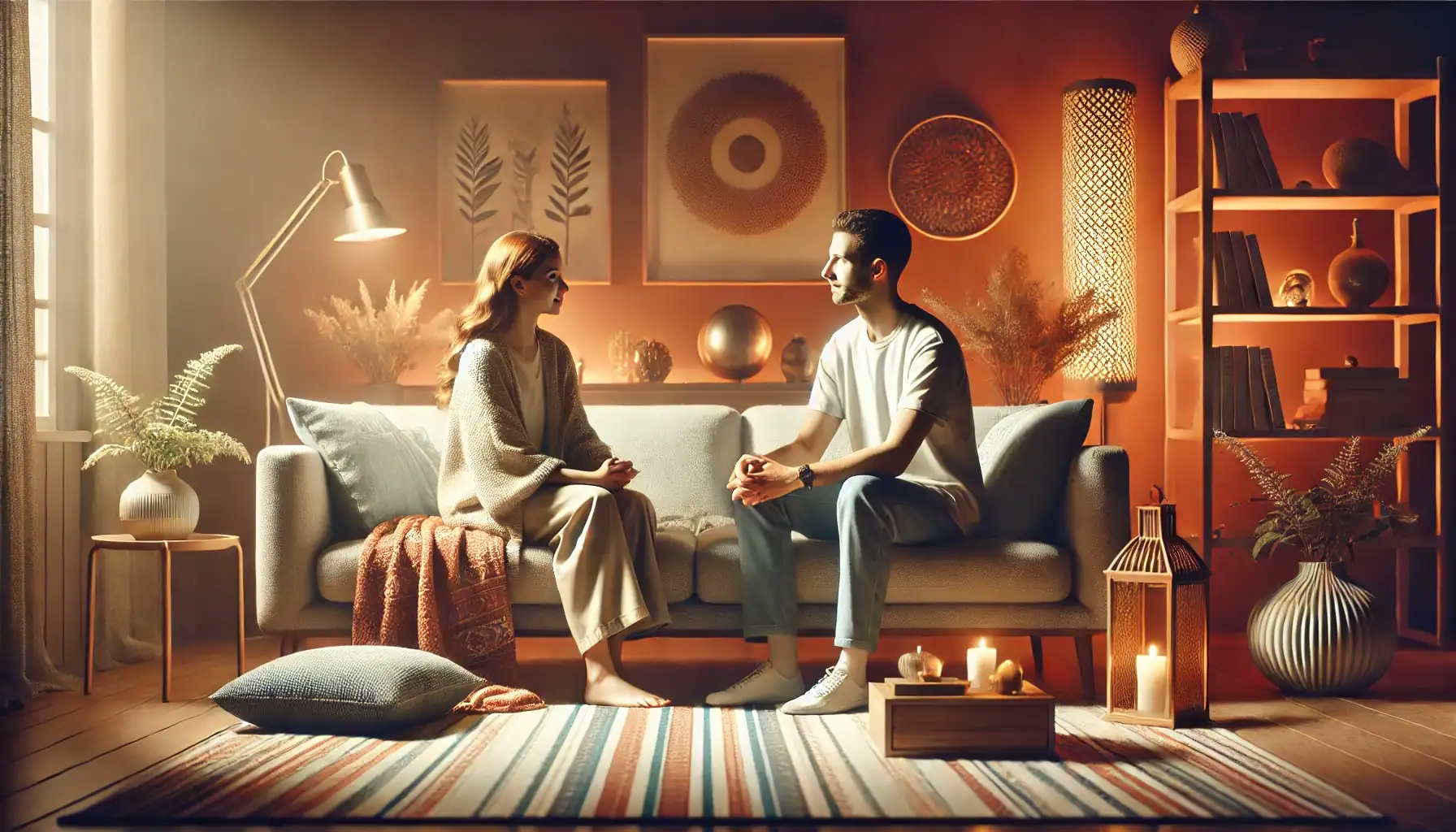 A couple communicating their sexual desires