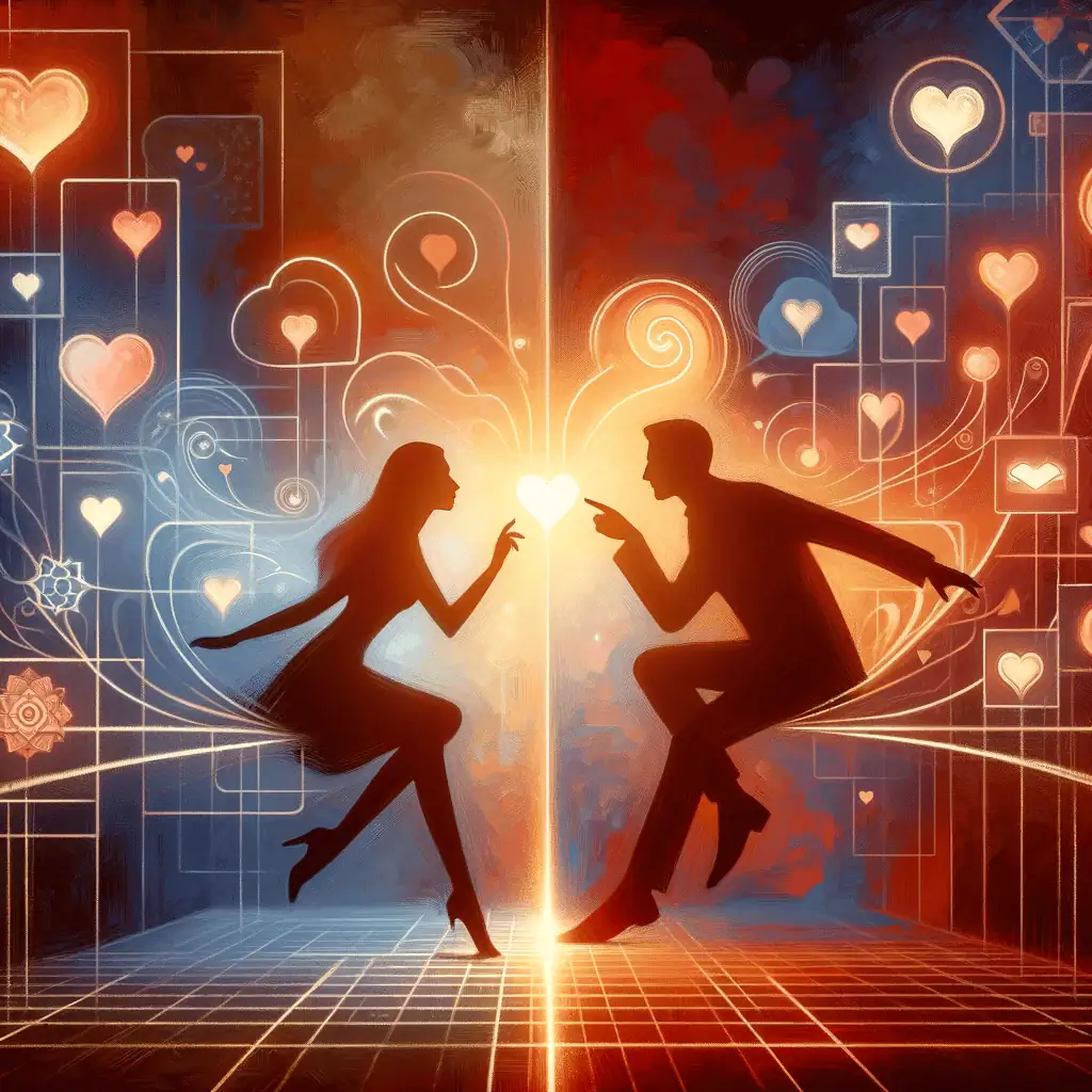 Long-distance couple enjoying a virtual game together