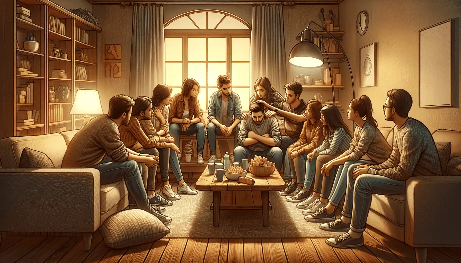 Spending time with supportive friends