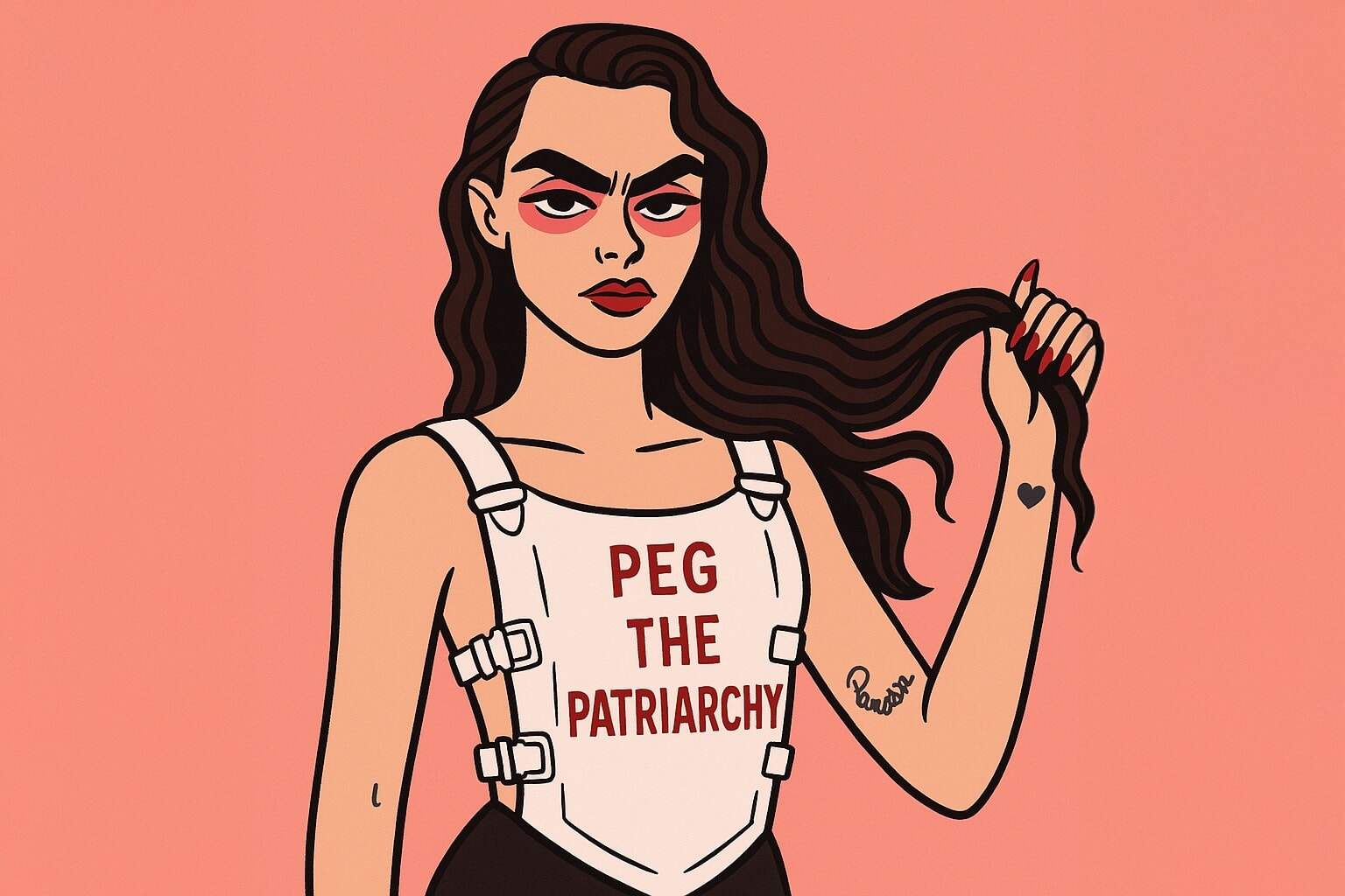 Pegging the Patriarchy - Woman in a Peg the Patriarchy Vest