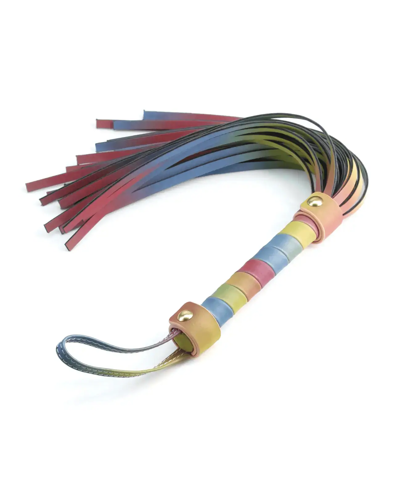 Spectra Bondage Flogger – Rainbow