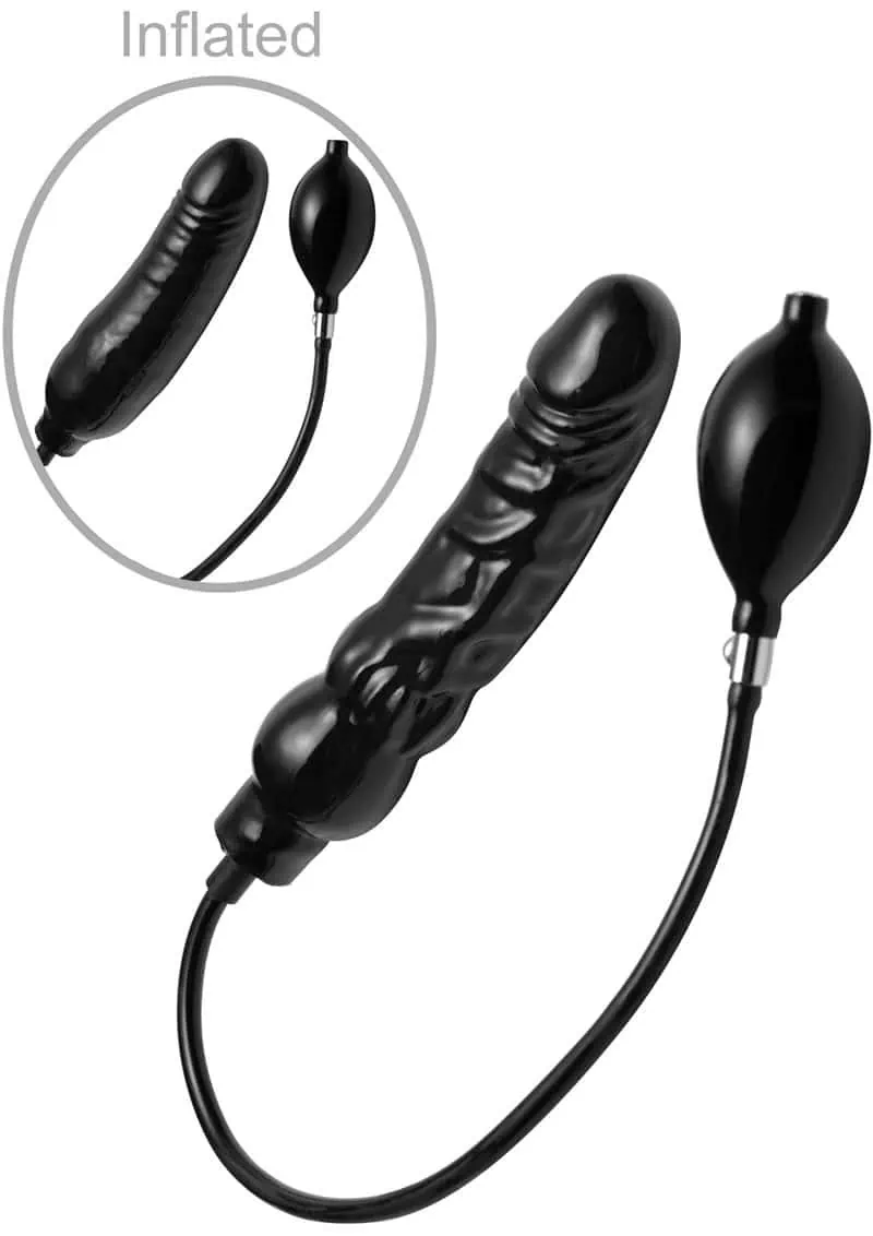 Primal Inflatable 8.5in Dildo - Black - Image 2