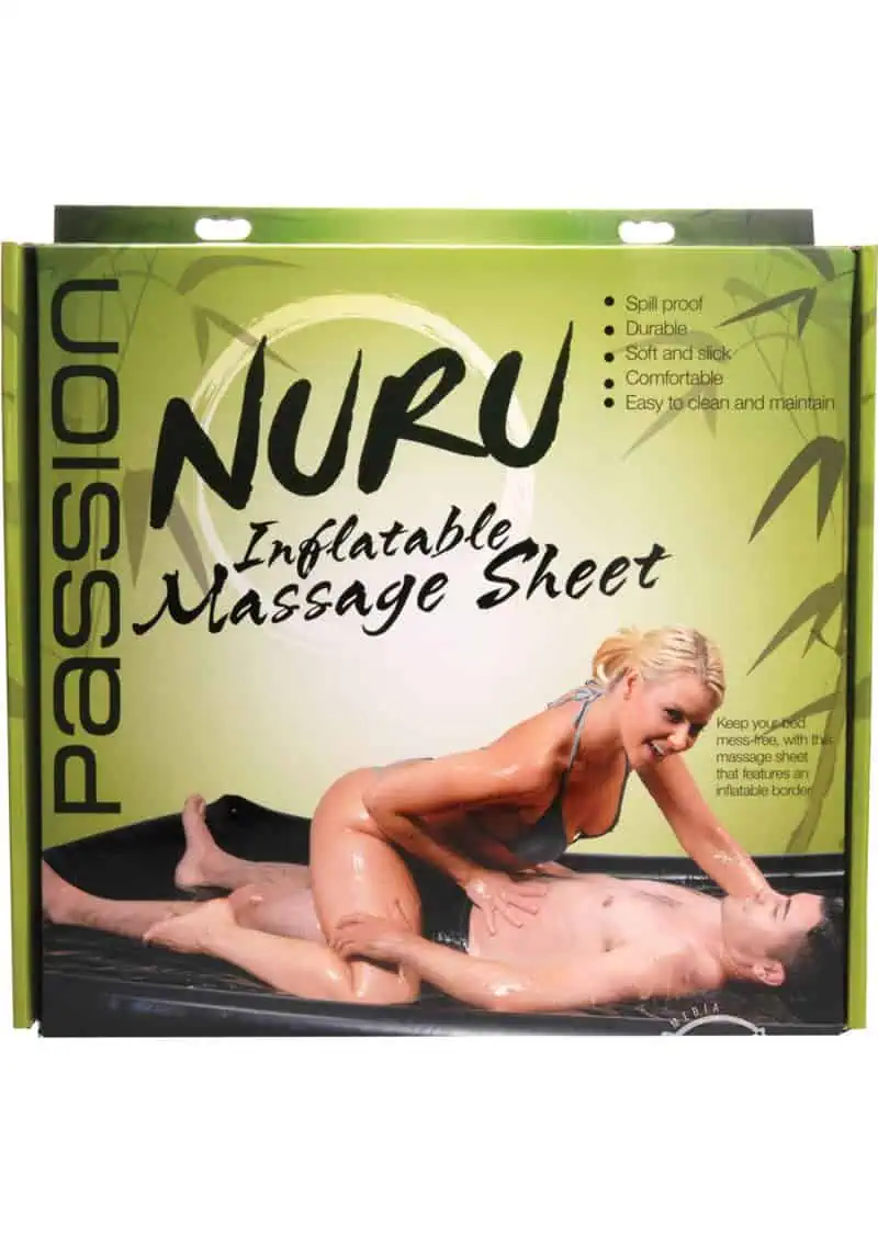 Passion Nuru Inflatable Vinyl Massage Sheet - Black - Featured Image