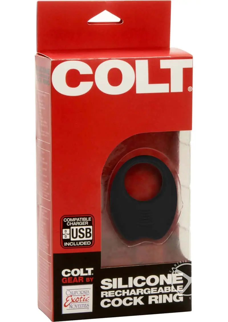COLT Silicone Rechargeable Cock Ring - Black - Featured Image