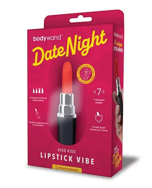 Bodywand Date Night Kiss Kiss Lipstick Vibe - Black/Red - Featured Image