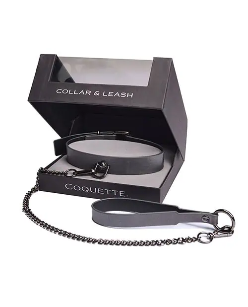 Gunmetal Glam Collar & Leash w/Removable Chain - Featured Image