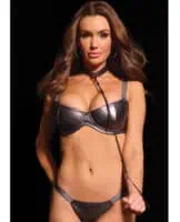 Gunmetal Glam Collar & Leash w/Removable Chain - Image 5