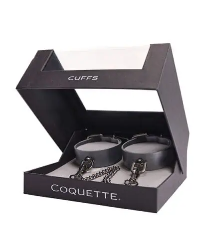 Gunmetal Glam Cuffs w/Removable Chain