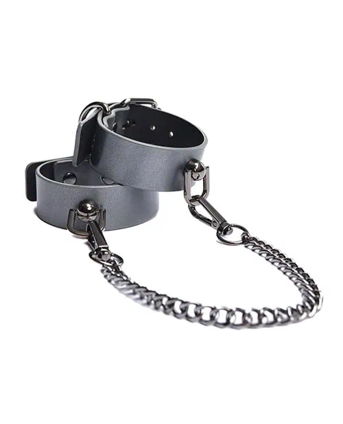 Gunmetal Glam Cuffs w/Removable Chain - Image 4