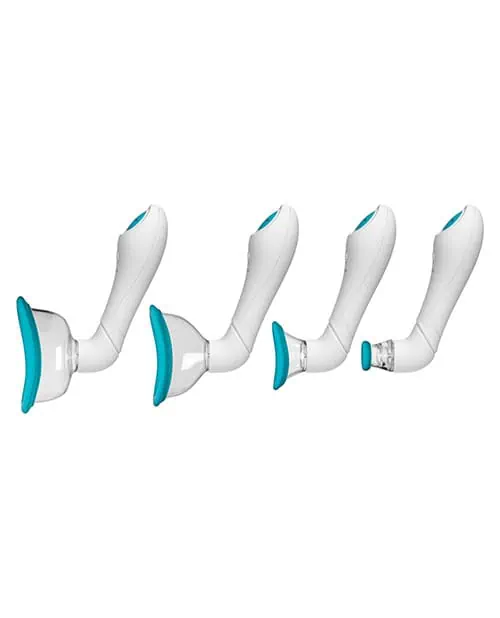 Bloom Intimate Body Automatic Vibrating Rechargeable Pump - Sky Blue/White - Image 4