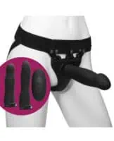 Body Extensions Be Naughty Vibrating 4 Piece Strap On Set - Image 3