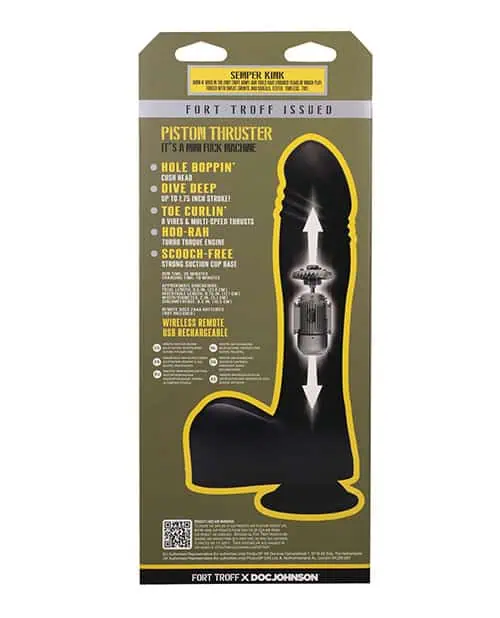 Fort Troff Piston Thruster Mini Fuck Machine w/Remote - Black - Image 6