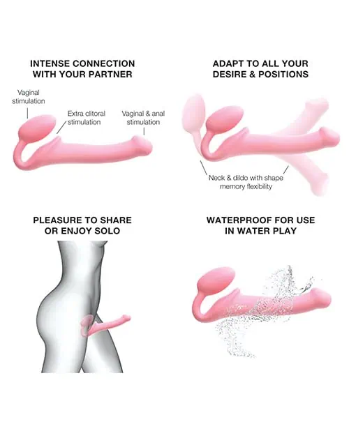 Strap-on-Me Semi-Realistic Bendable Strap-on - Pink - Image 2