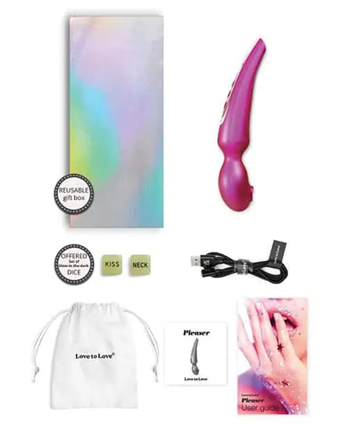 Love to Love Flapping Head Pleaser Wand - Iridescent Berry - Image 3