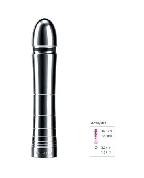 Mystim Glossy Glen e-Stim Aluminum Dildo - Image 4