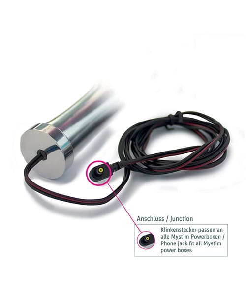 Plug Anal électro-stimulation Mystim Hector Helix S - Aluminium Argent Taille S
