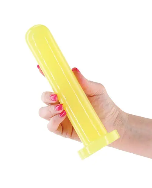 Glow in the Dark Dildo - Large - Yellow - Image 4
