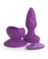 Threesome Wall Banger Plug - Purple - Image 3