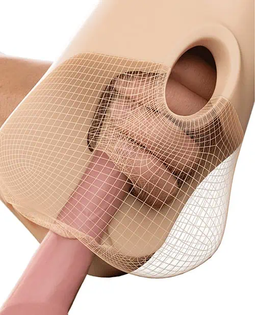 PDX Plus Double Pounder Vibrating Squeeze Stroker - Light - Image 5