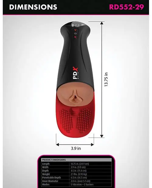 PDX Elite Fuck-O-Matic Pro XL Pussy Stroker - Brown - Image 5