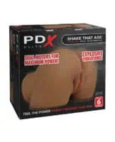 Shake That Ass Vibrating Mega Masturbator - Brown - Image 1