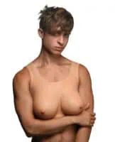 Master Series Perky Pair D Cup Silicone Breasts - Light - Image 4