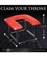 Master Series Face Rider Queening Chair - Black/Red - Image 5