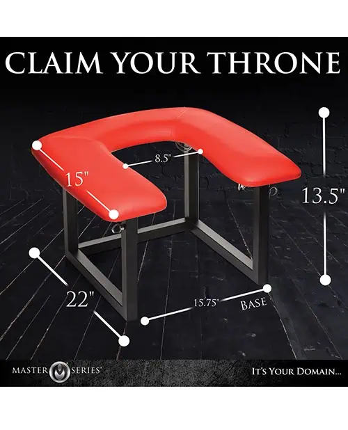 Master Series Face Rider Queening Chair - Black/Red - Image 5