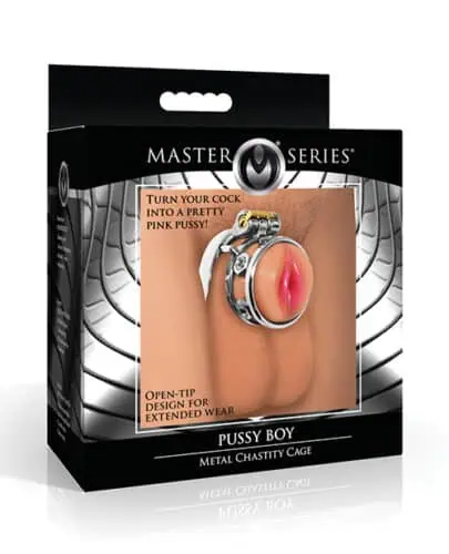 Pussy Boy Metal Chastity Cage