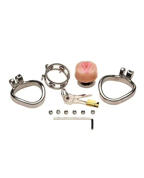 Pussy Boy Metal Chastity Cage - Image 5