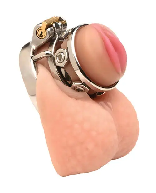 Pussy Boy Metal Chastity Cage - Image 6