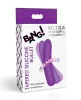 Bang! Tapered Flexible Silicone Bullet - Purple - Image 1