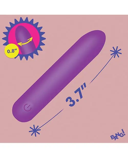 Bang! Tapered Flexible Silicone Bullet - Purple - Image 6