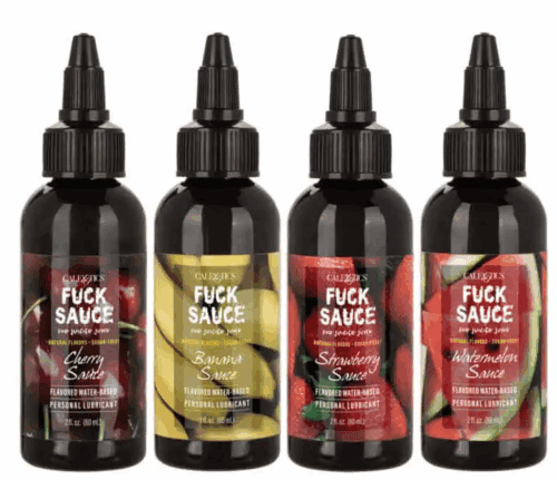 Fuck Sauce Flavored Water Based Personal Lubricant Variety 4 Pack – 2 oz Each