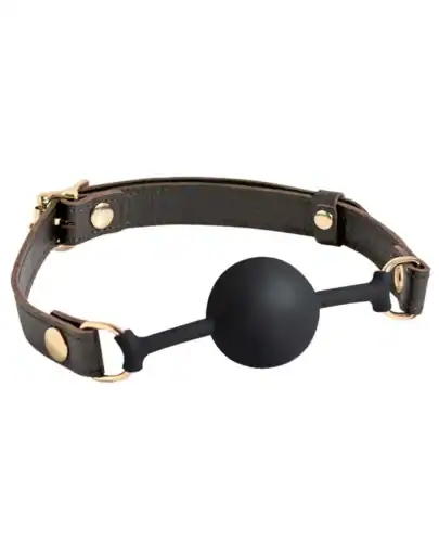 Spartacus Silicone Ball Gag – Brown Leather Strap 43mm Ball
