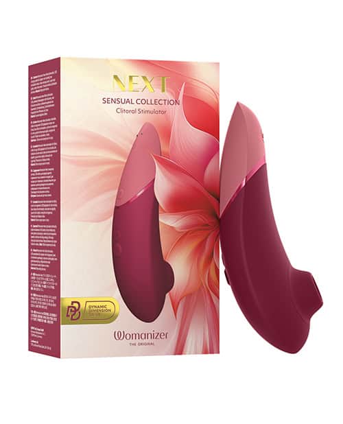 Womanizer Next Rechargeable Silicone 3D Pleasure Air Clitoral Stimulator – Bordeaux Red