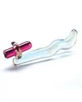 Cristal Twilight Glow Glass Dildo w/Clitoral Vibrator - Image 2