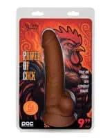 Power of Cock 9 Inch Dildo - Brown - Image 1