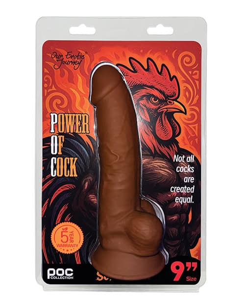 Power of Cock 9 Inch Dildo – Brown