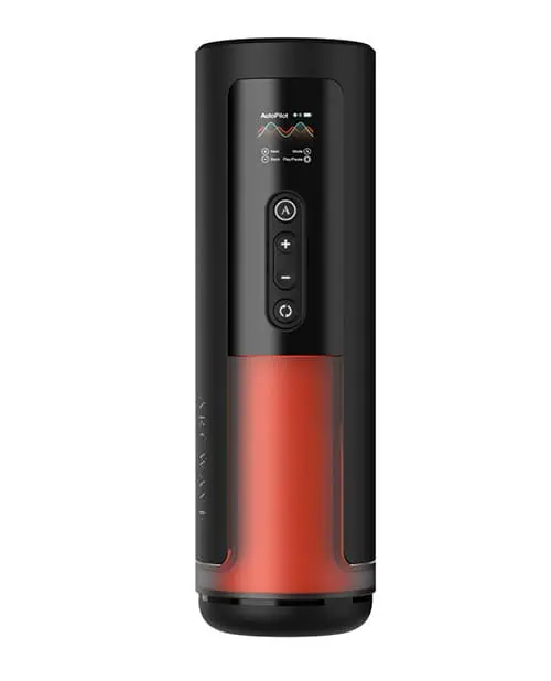 Arcwave Thruster Rechargeable Silicone App Compatible Stroker - Black/Orange - Image 2