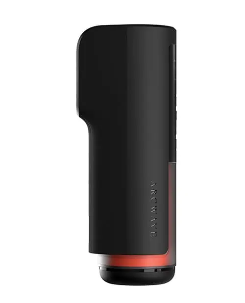 Arcwave Thruster Rechargeable Silicone App Compatible Stroker - Black/Orange - Image 3