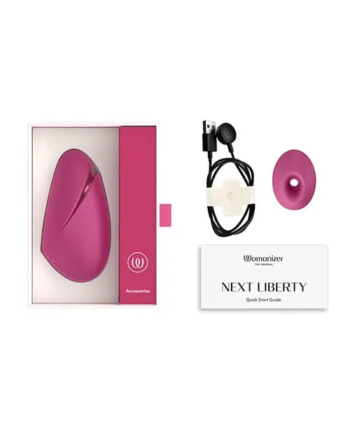 Womanizer Next Liberty Rechargeable Silicone Clitoral Stimulator - Vibrant Pink - Image 6